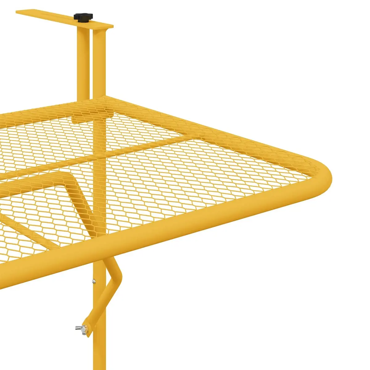 Hanging Table Foldable Outdoor Furniture Steel Balcony Patio Mustard