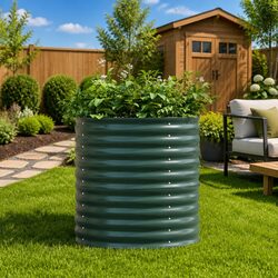 Reliable Green Steel Raised Bed for Gardening Enthusiasts