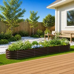 Warm and Reliable Steel Raised Bed Planter 400x80x44cm