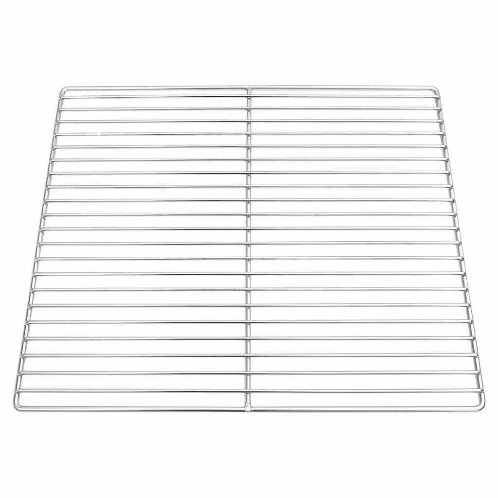 Rectangular Stainless Steel Grill Grate Outdoor Cooking 45 x 40 cm Silver