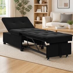 Reliable Black Velvet Sofa Bed for Comfort and Style