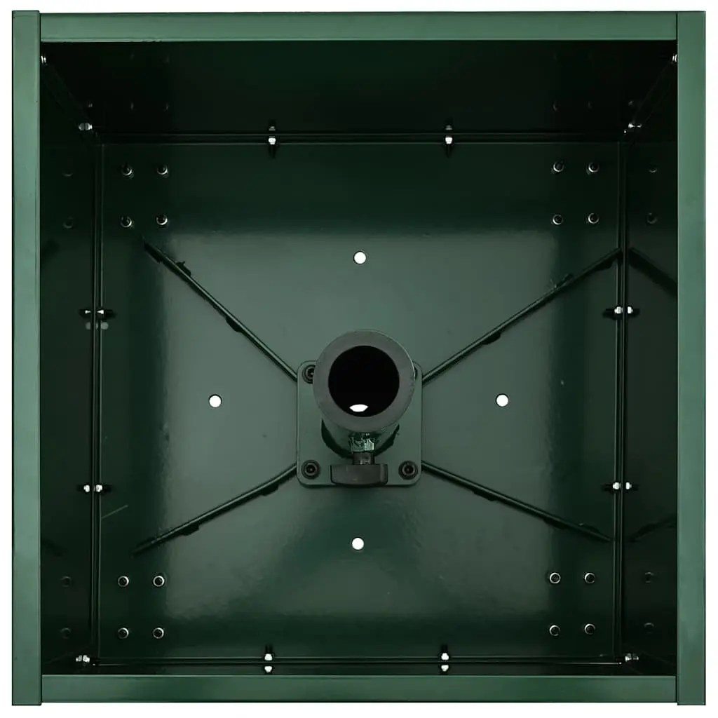 Parasol Base Manual Outdoor Umbrella Stand 45 x 45 x 45 cm Green Steel Wheeled
