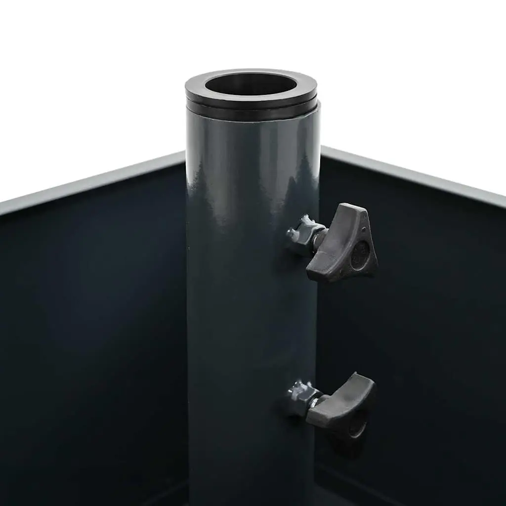 Parasol Base Manual Adjustment Outdoor Umbrella Stand Steel Anthracite 45cm