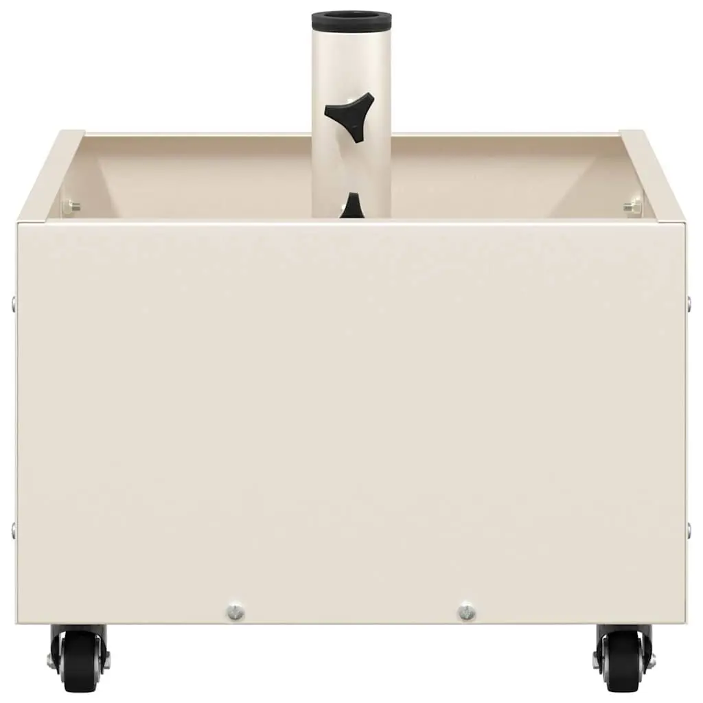 Parasol Base Steel Outdoor Umbrella Stand 45 x 45 x 45 cm White