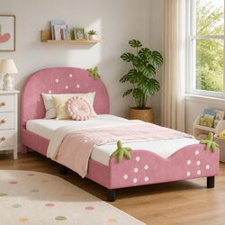 Comfortable Pink Kids Bed Frame for Modern Bedrooms