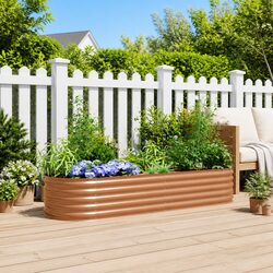 Practical and Stylish Raised Bed Planter 240 x 80 x 44 cm