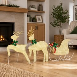 Warm White LED Reindeer Set of 3 for Holiday Cheer