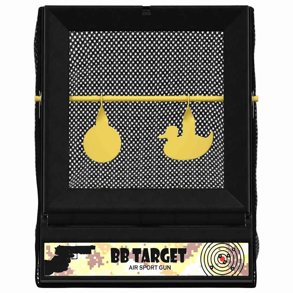 Airsoft Target Indoor Outdoor Practice Accessory Compact Black Plastic