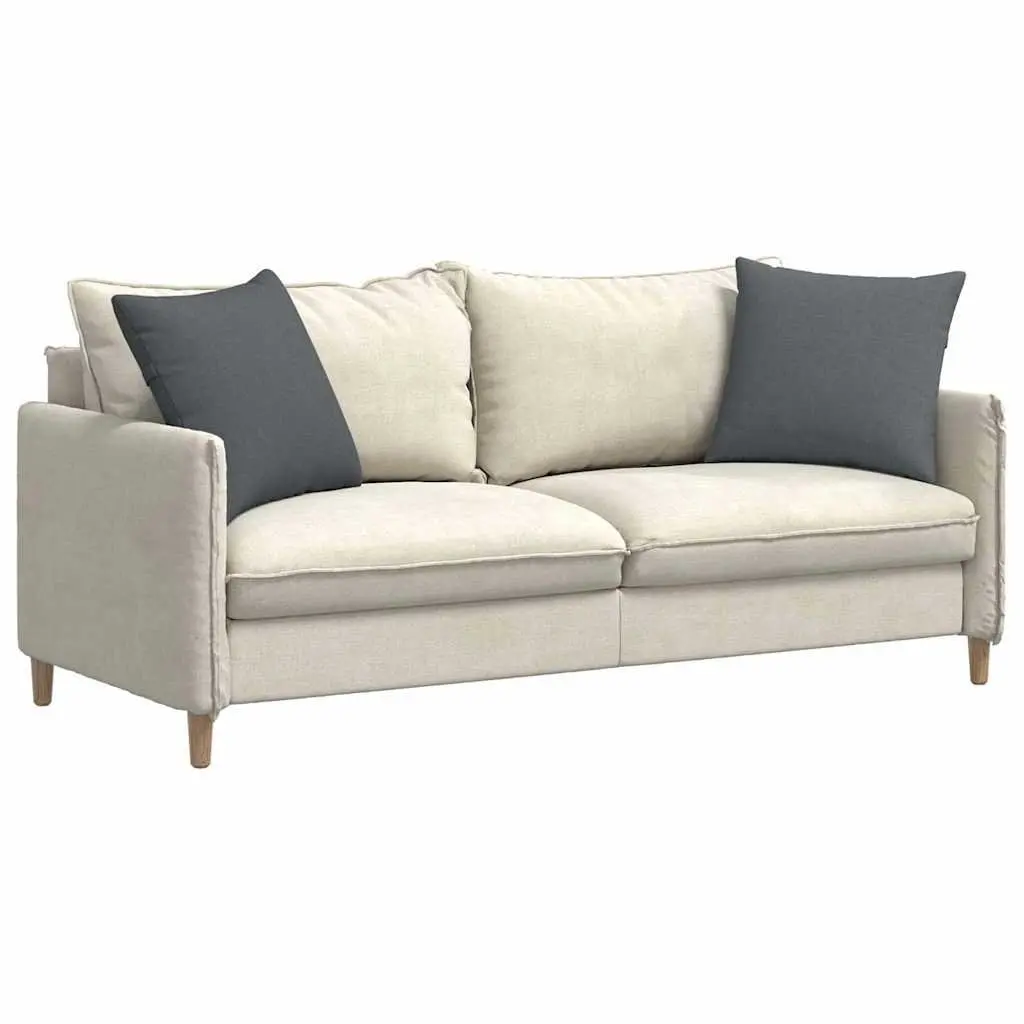 Sofa Pillows Indoor Cushions 50x50cm Dark Grey Soft Fabric Zipper Covers Set 2pc