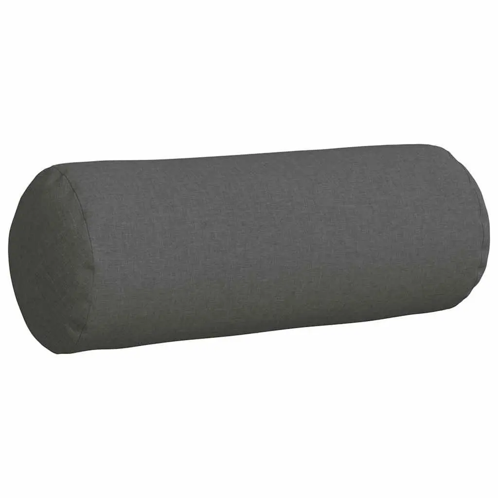 Bolster Pillows Comfort Support 25 x 70 cm Grey 2 Piece Cylindrical Cushions