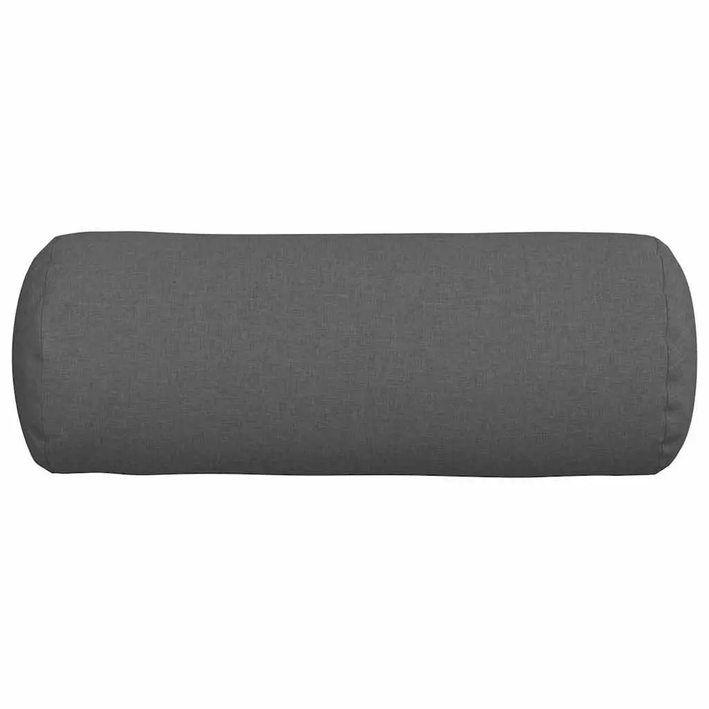Bolster Pillows Comfort Support 25 x 70 cm Grey 2 Piece Cylindrical Cushions