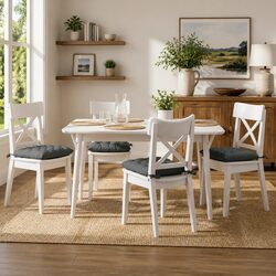 Value Pack of 4 Comfortable Grey Seat Cushions