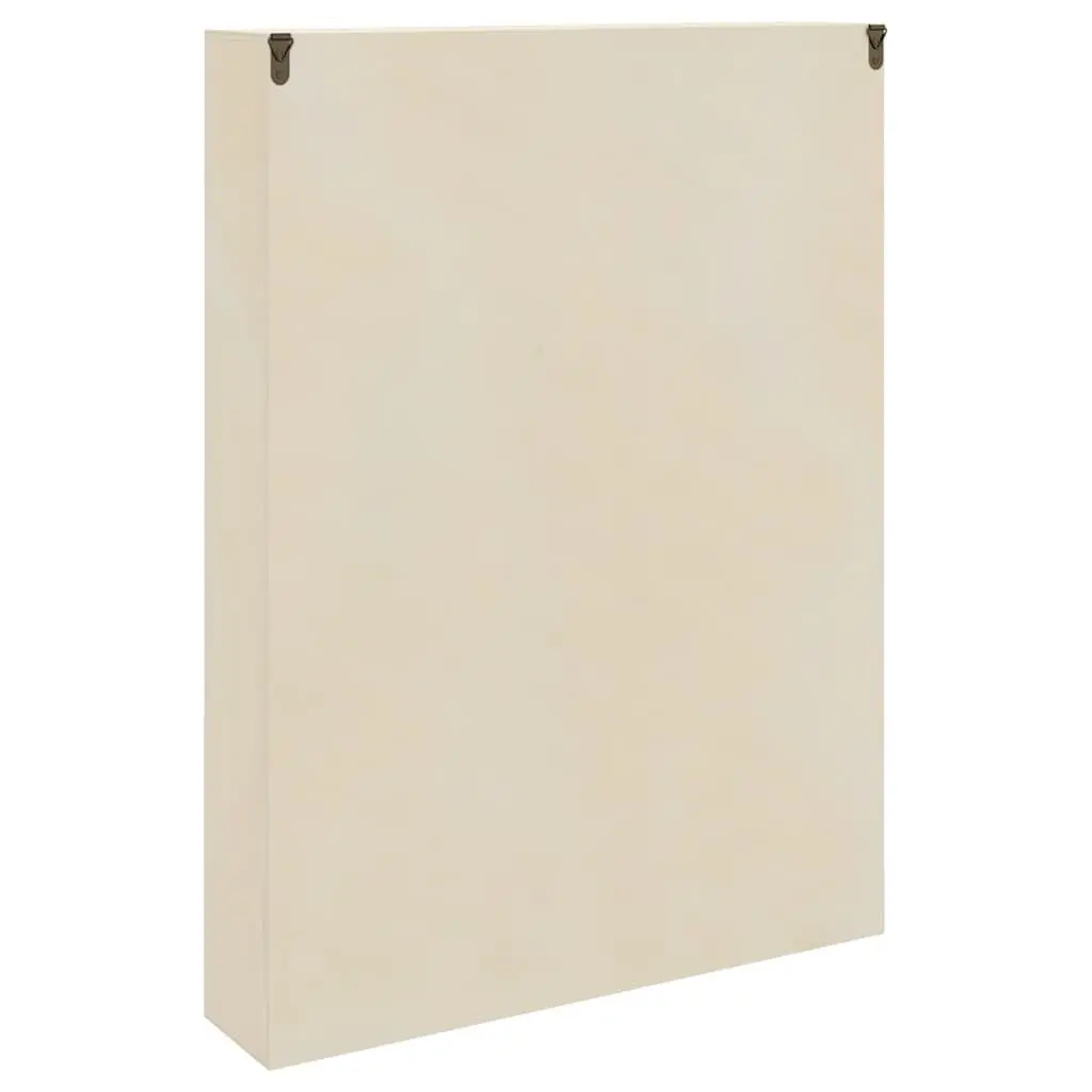 Wall Display Case with Shelf Beige Wall-Mounted Storage Unit Modern Home Decor