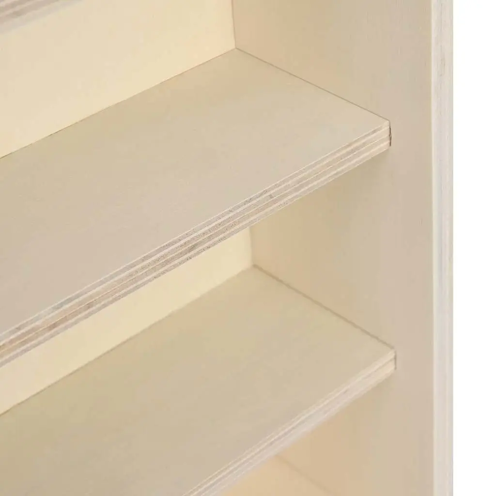 Wall Display Case with Shelf Beige Wall-Mounted Storage Unit Modern Home Decor