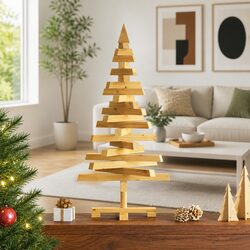 Warm and Practical 90cm Wooden Christmas Tree