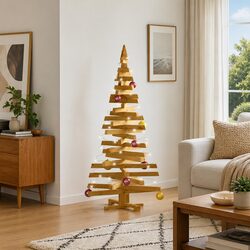 150cm Wooden Christmas Tree: Practical Holiday Choice