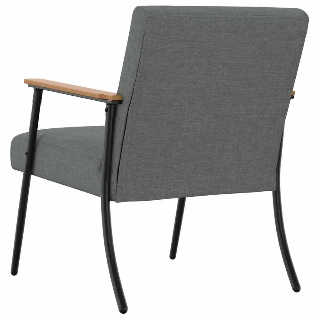 Armchair Grey Fabric Modern Living Room Furniture Comfortable Sleek Design