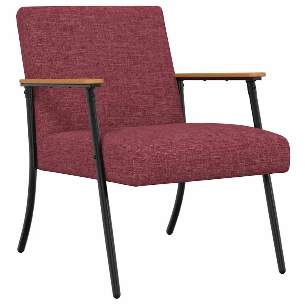 Armchair Red Fabric Modern Living Room Lounge Seat Comfortable Recliner Chair