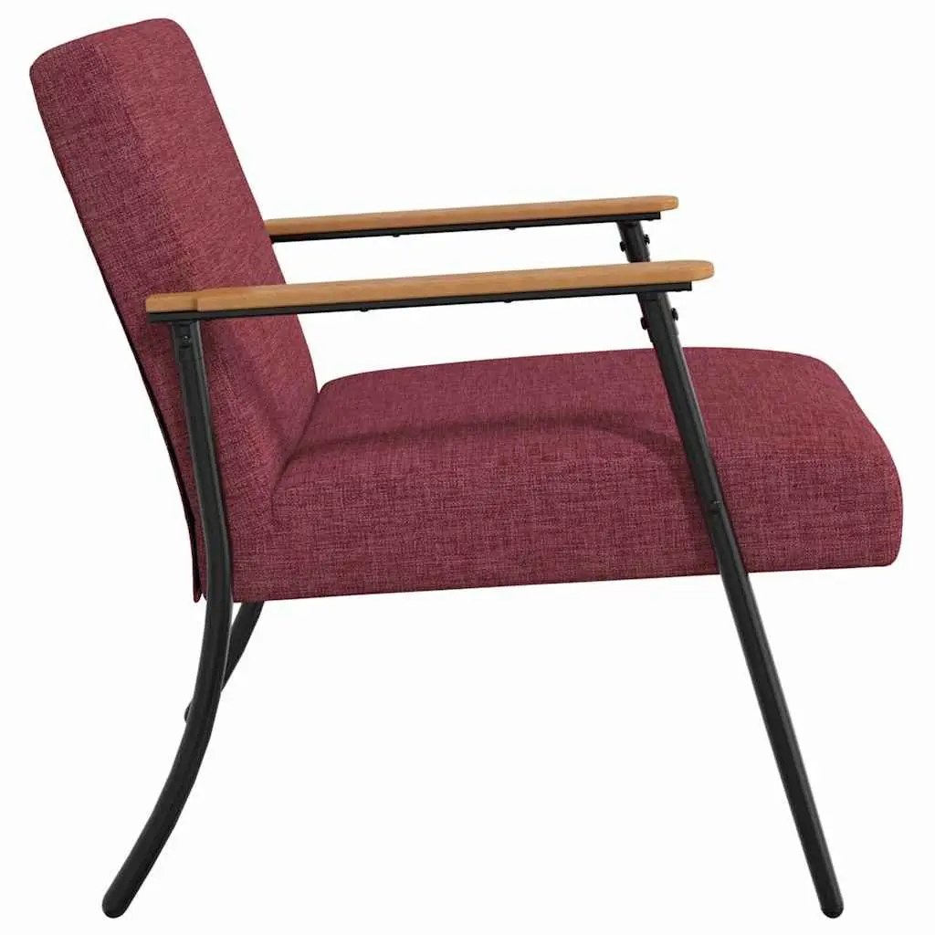 Armchair Red Fabric Modern Living Room Lounge Seat Comfortable Recliner Chair