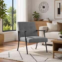 Comfortable Dark Grey Armchair That Adds Value