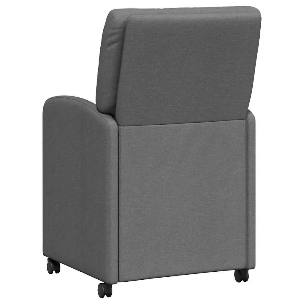 Dining Chairs with Wheels 2 pcs Grey Modern Kitchen Seating Ergonomic Design