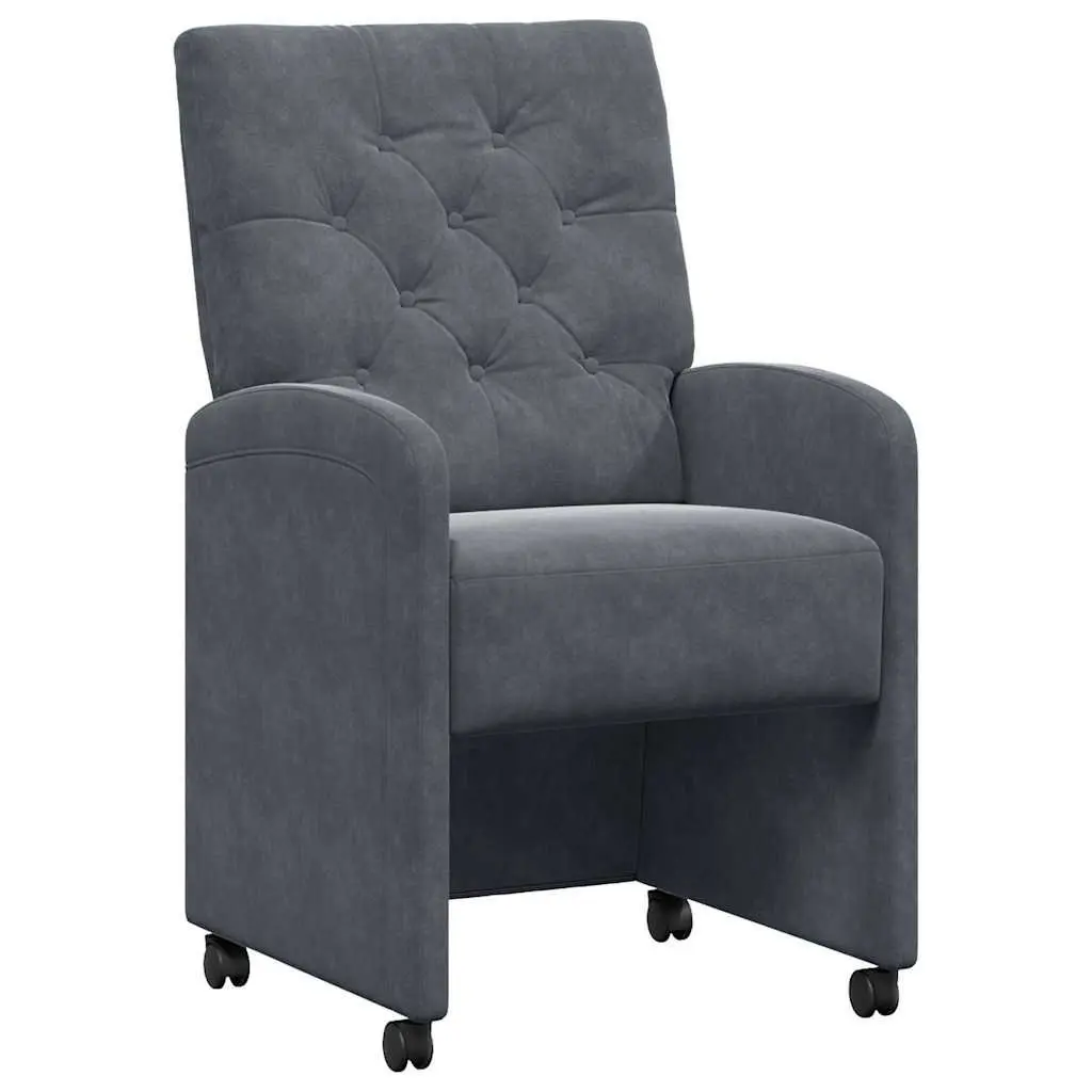 Grey Dining Chairs with Wheels