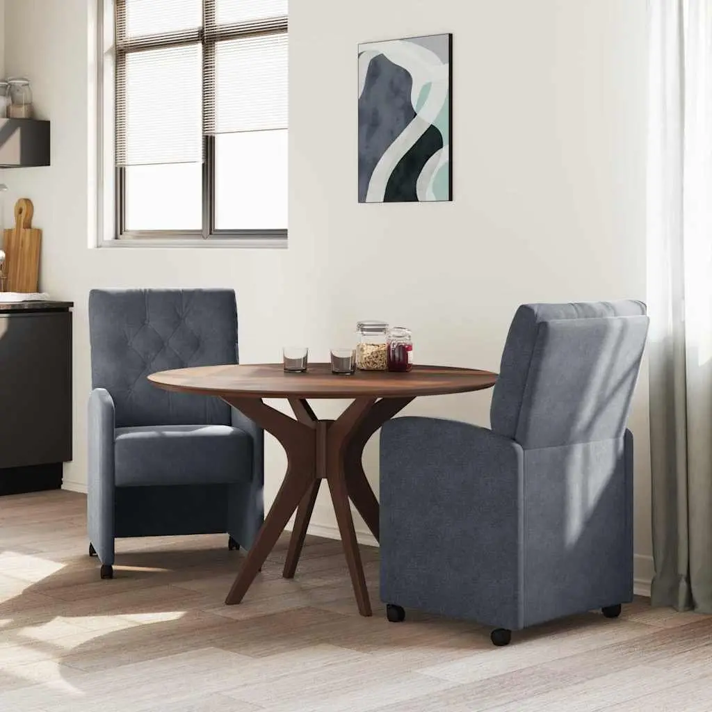 Grey Dining Chairs with Wheels