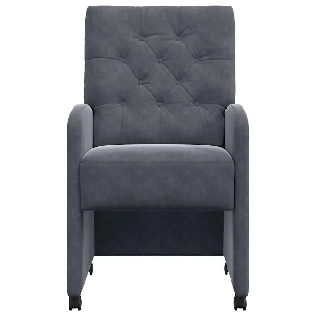 Grey Dining Chairs with Wheels