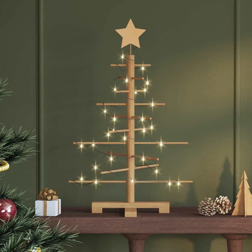 75cm Wooden Christmas Tree with Simple Assembly