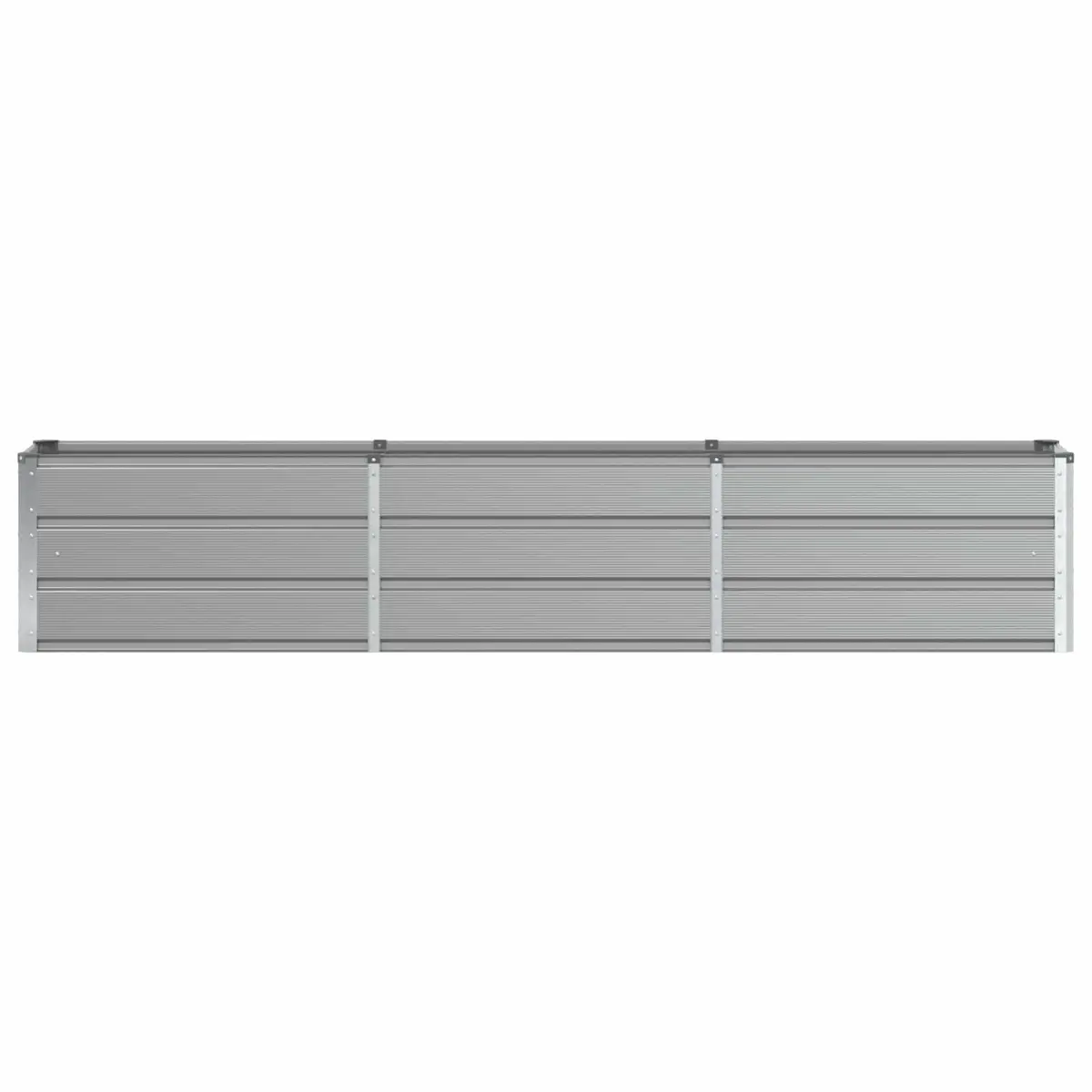 Steel Planter Indoor Outdoor 240x40x45cm Light Grey