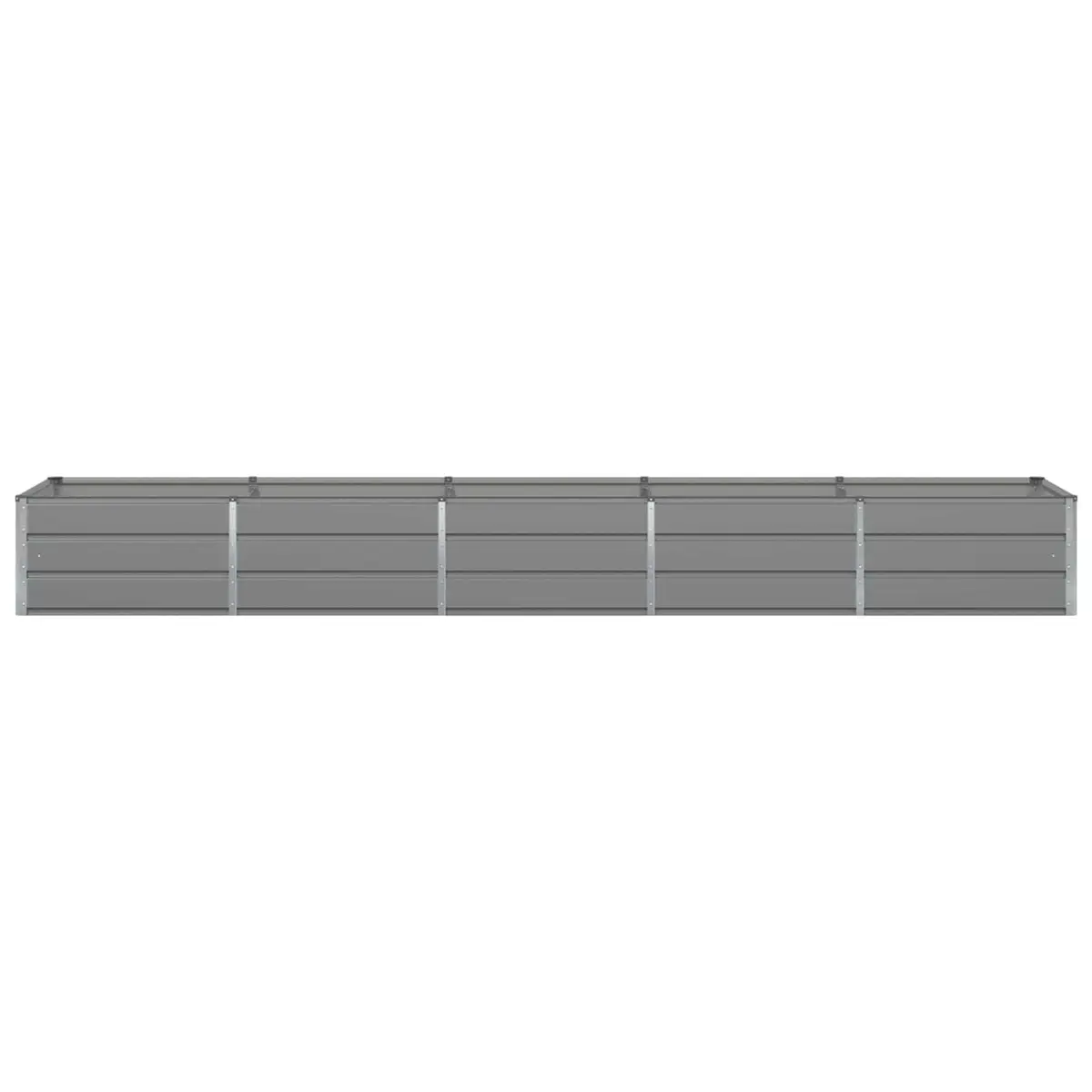 Steel Planter Indoor Outdoor Light Grey 400x80x45cm Modern Flower Pot