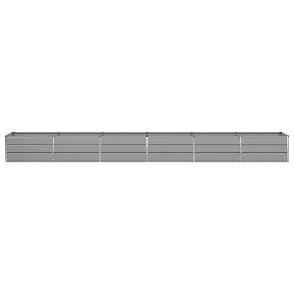 Planter Light Grey 480x80x45cm Steel Indoor Outdoor Garden Terrace