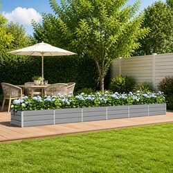 Reliable Large Light Grey Steel Planter for Your Plants