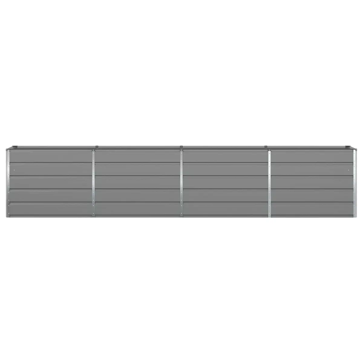 Steel Planter Outdoor Garden Raised Bed 385 x 50 x 75 cm Light Grey