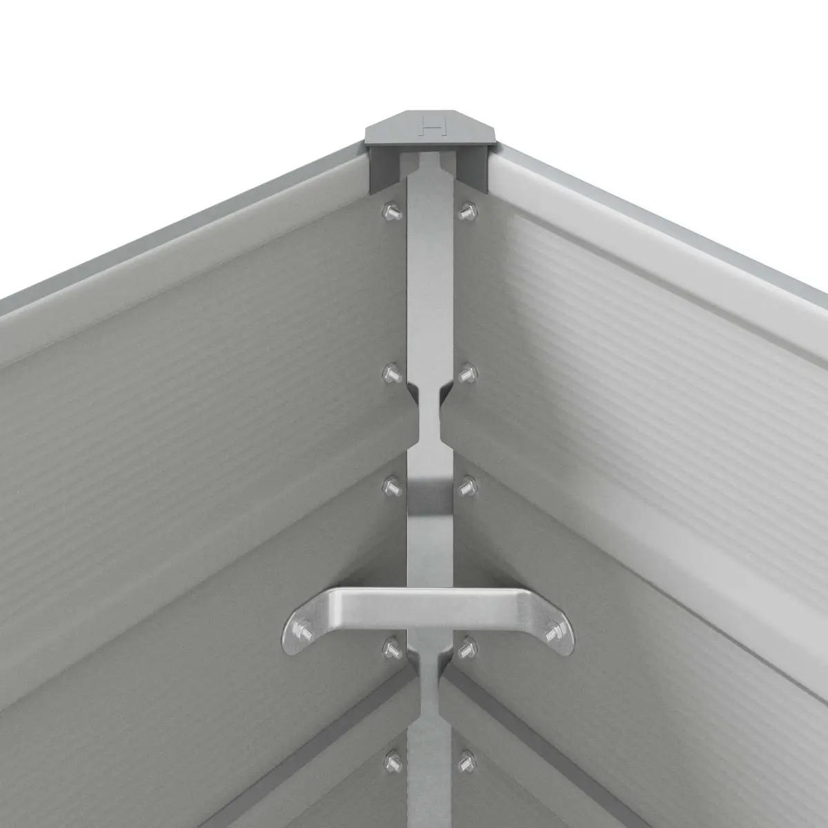 Galvanised Steel Planter Outdoor Garden Patio 195 x 100 x 75 cm Light Grey