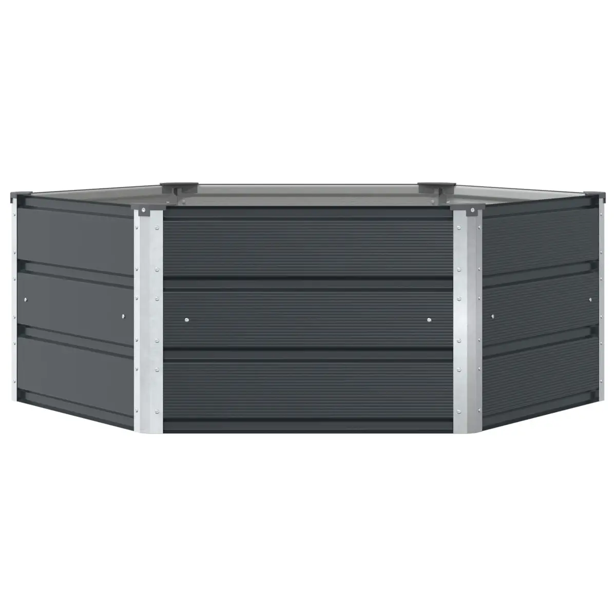 Hexagon Steel Planter Outdoor 129x129x45cm Anthracite
