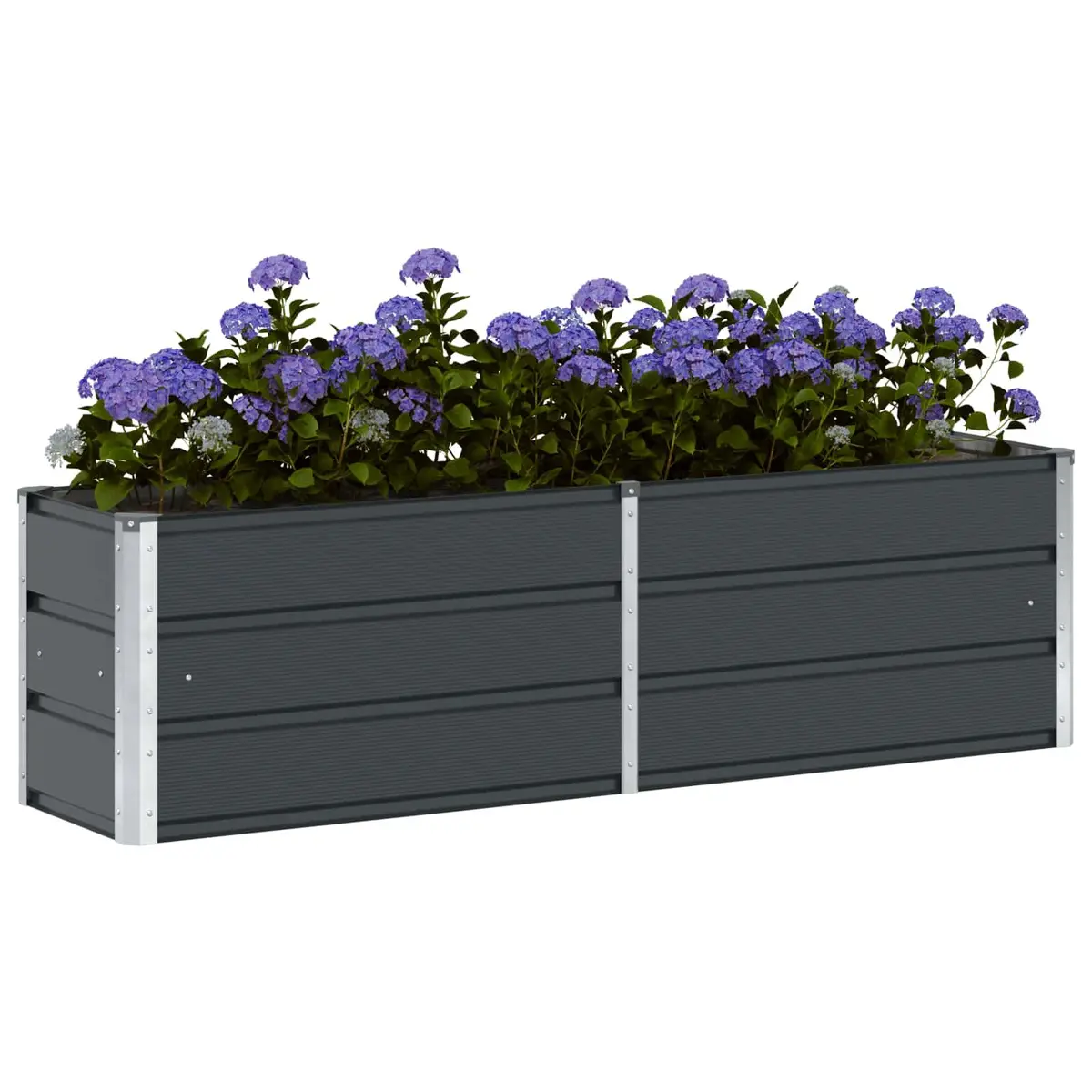 Steel Planter Indoor Outdoor 160 x 40 x 45 cm Anthracite