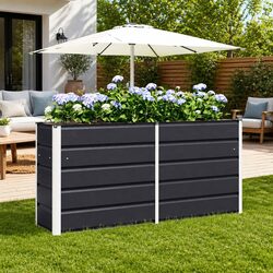 Warm Anthracite Steel Planter: Practical and Stylish