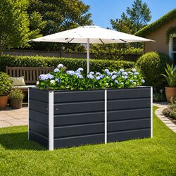 Reliable Anthracite Steel Planter 160 x 80 x 75 cm