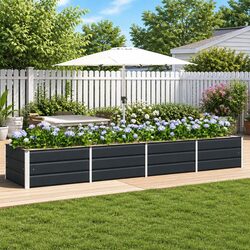 Reliable Anthracite Steel Planter with Versatile Uses