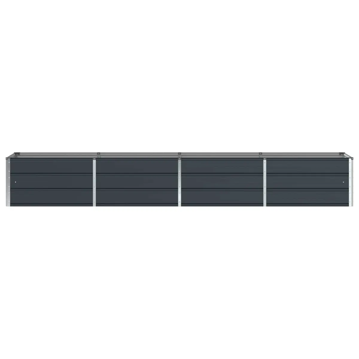 Steel Planter Anthracite 320 x 80 x 45 cm Indoor Outdoor Garden Terrace