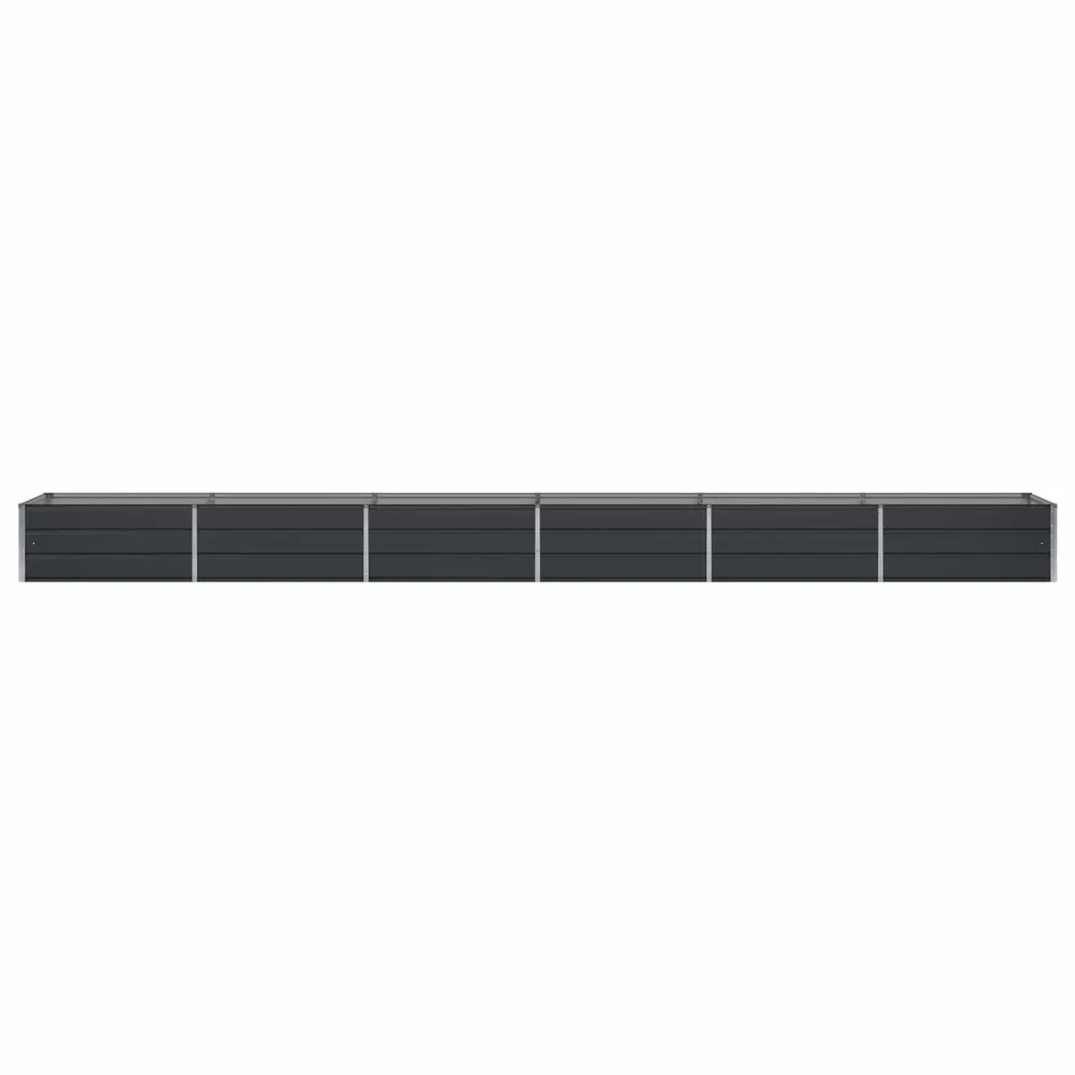 Steel Planter Anthracite 600x80x45cm Garden Terrace Indoor Outdoor Modern Design