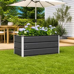 Anthracite Steel Planter: Reliable and Functional Design