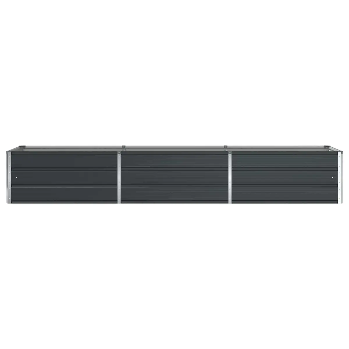 Steel Planter Anthracite 290 x 50 x 45 cm Garden Outdoor Raised Bed Galvanised