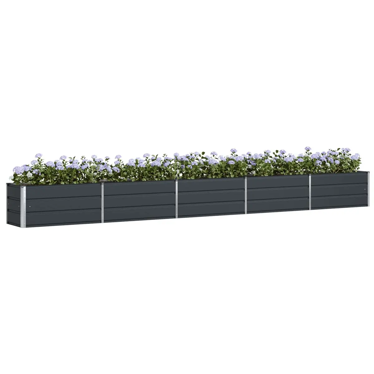 Steel Planter Outdoor Garden Raised Bed 480 x 50 x 45 cm Anthracite