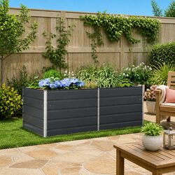 Reliable Large Anthracite Planter for Outdoor Use