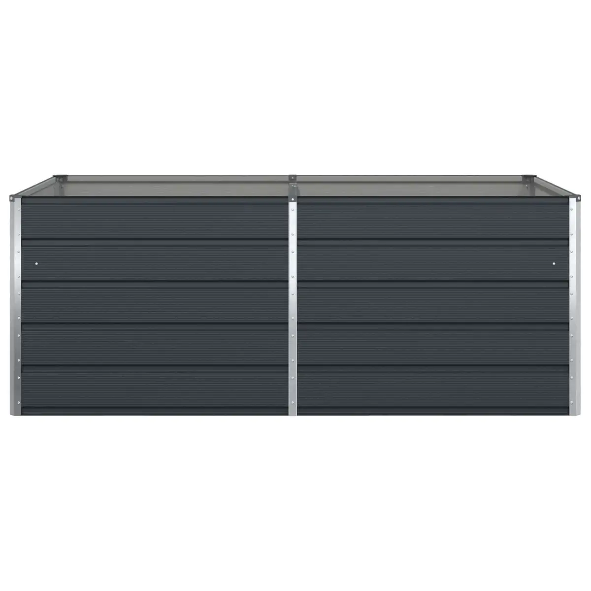 Large Steel Planter Outdoor Garden 195 x 100 x 75 cm Anthracite