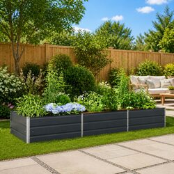 Large Durable Steel Planter in Anthracite Shade