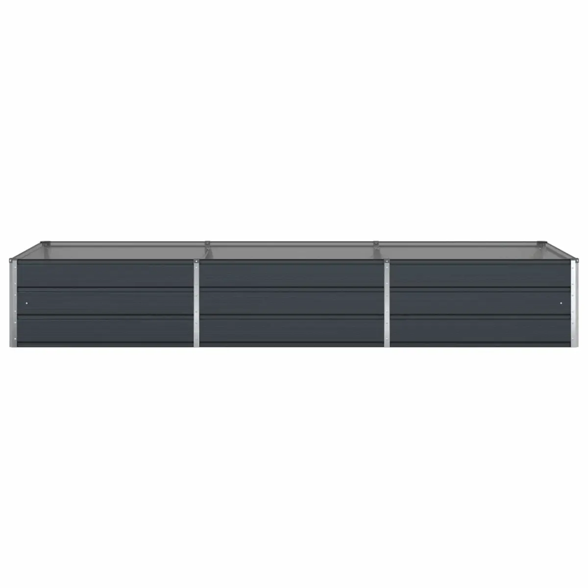 Large Steel Planter Anthracite 290 x 100 x 45 cm Galvanised Outdoor Garden