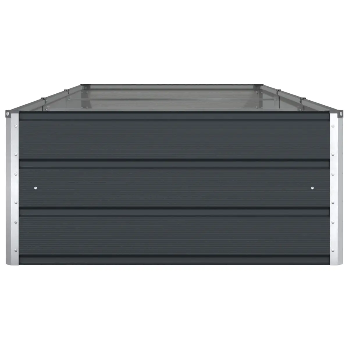 Large Steel Planter Anthracite 290 x 100 x 45 cm Galvanised Outdoor Garden